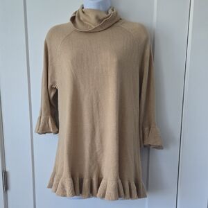 DG2‎ by Diane Gilman Tan Cowl & Turtleneck Sweater Collection